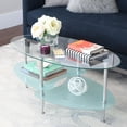 thumbnail image 1 of Manor Park Table basse de verre ovale double vague, 1 of 6