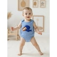 thumbnail image 6 of BemeyourBBs Baby Boy Football Tank Romper Plaid Rugby Sleeveless Bodysuit, 6 of 9
