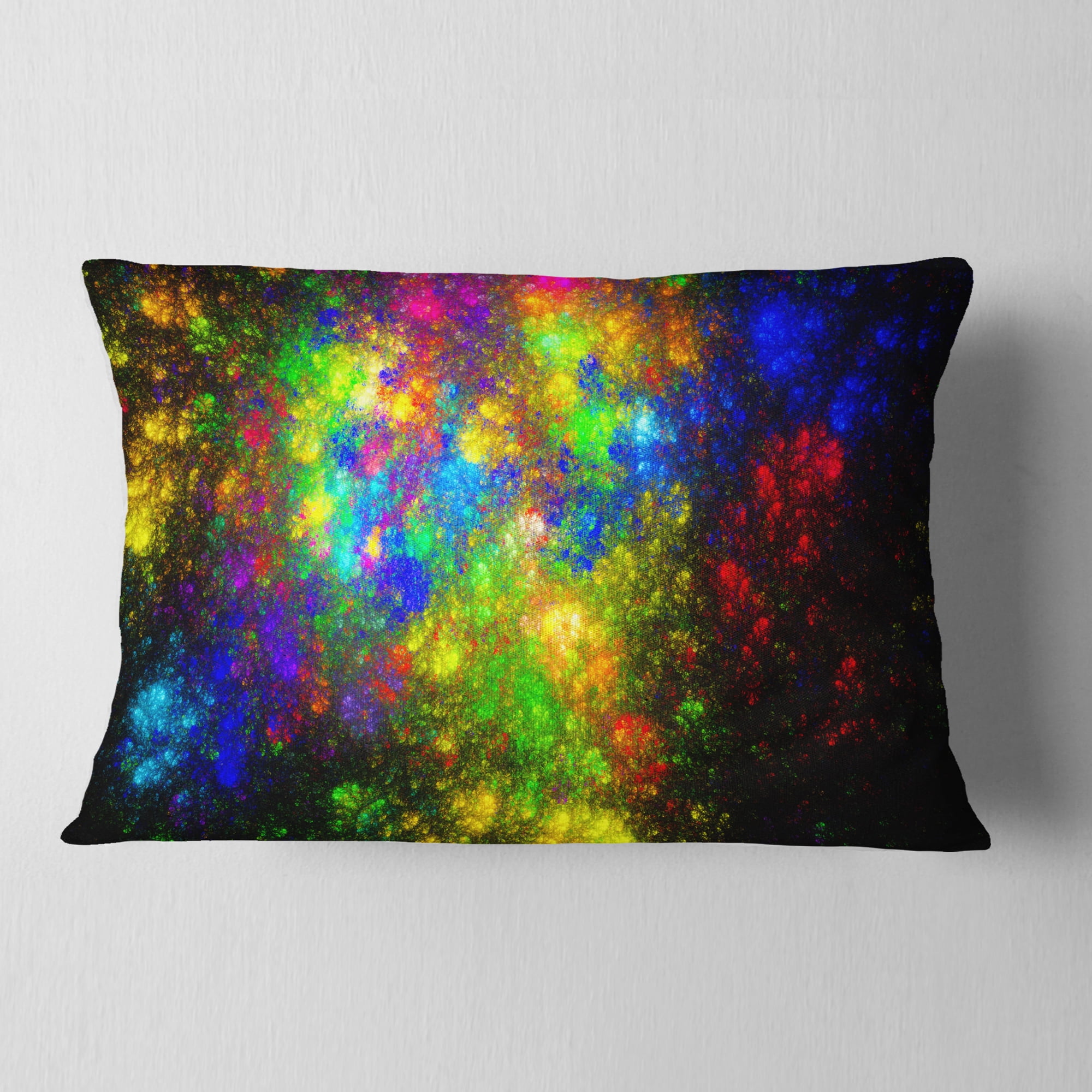 Designart Distant Galaxies - Abstract Throw Pillow - 12x20