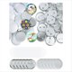 thumbnail image 1 of Kit de 150 Botones en de 58 mm (2,28 Pulgadas). Suministros para Crear Pines Personalizados. Incluye Carcasas Metálicas, Respaldos y Película Transparente., 1 of 6