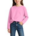 thumbnail image 3 of Diufon Baby Boys Girls Long Sleeve Shirt Toddler Thickened Round Neck Tops Comfort Basic Solid Color T-Shirt, 3 of 9