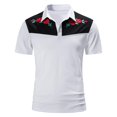 thumbnail image 2 of Birdeem Chemise Imprimée à Manches Courtes Brodée Mode Style Été pour Hommes, 2 of 12
