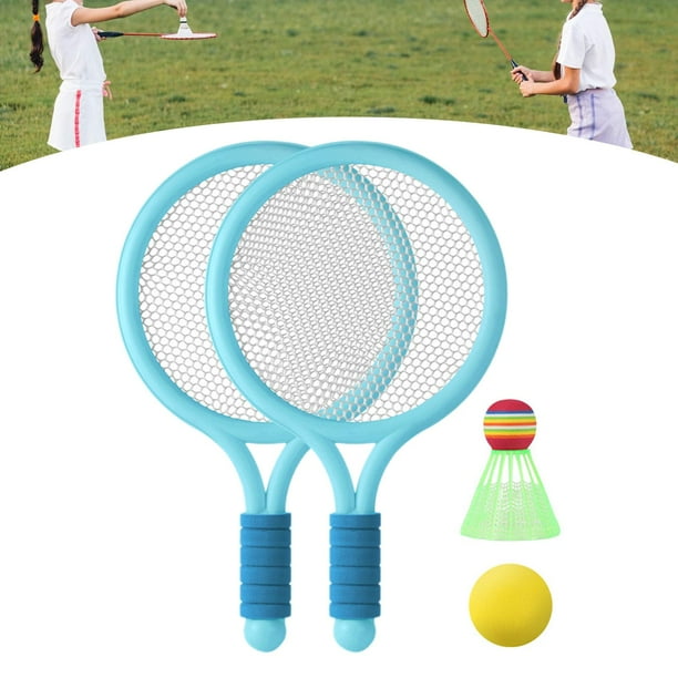 Juego de raquetas de bádminton DYNWAVEMX para niños con volantes y pelotas de tenis