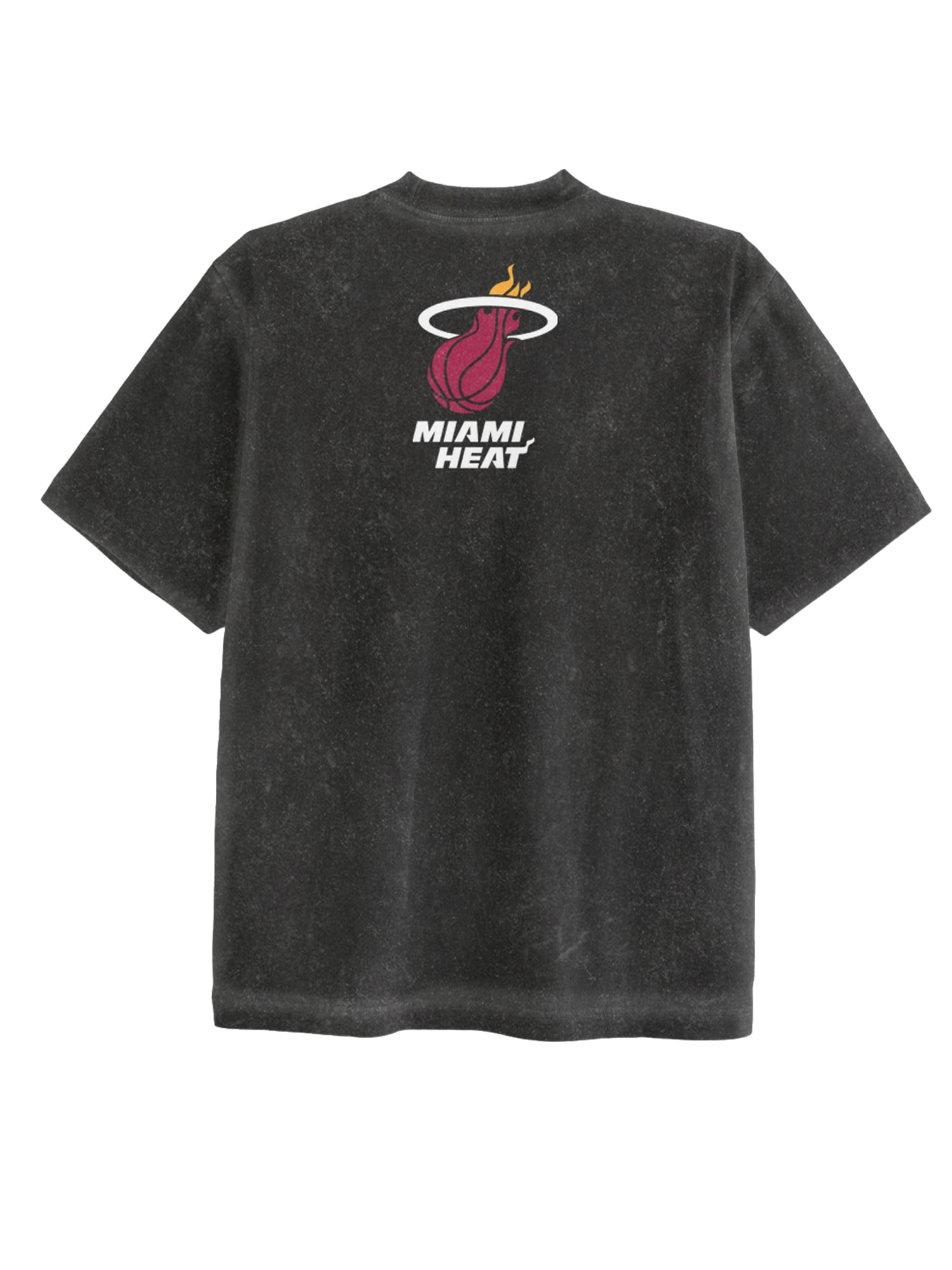 NBA Miami Heat Men's & Big Men's Front & Back Boxy Fit Mineral Wash Graphic T-Shirt, Sizes XS–4XLT, 2XB–5XB
