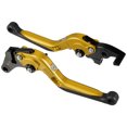 thumbnail image 1 of Ofertas únicas Par de palancas de embrague de freno de motocicleta plegables ajustables para Suzuki GSX-R125 2020-2021 Tono negro dorado, 1 of 7