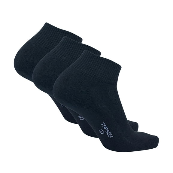 3-PACK Topsox Elite Karma Comfort Performance Black Ankle Socks (S)