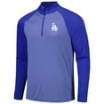thumbnail image 2 of Men's Levelwear Royal Los Angeles Dodgers Charter Striped Raglan Quarter-Zip Top, 2 of 3