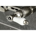 thumbnail image 2 of Kingston Brass KS2446PL Heritage Double-Handle Wall-Mount Bridge Kitchen Faucet, Polished Nickel, 2 of 7
