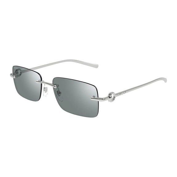 Gucci GG1703S 002 55mm Rectangle Sunglasses Women's Silver