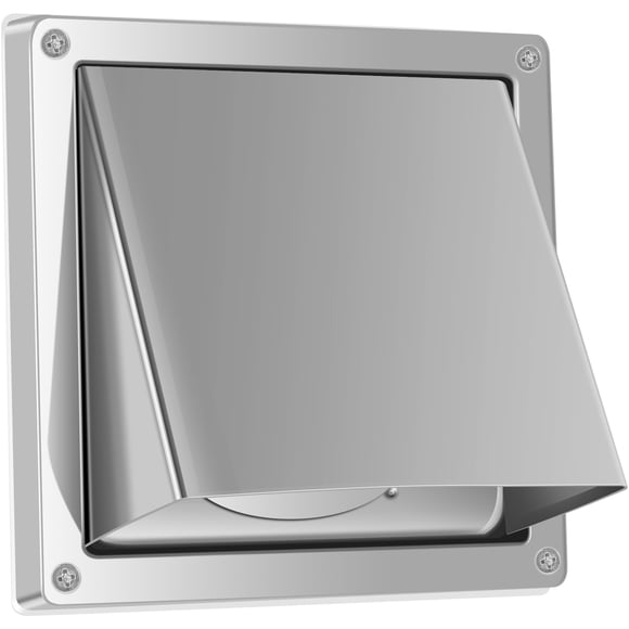 Vensio -4 Inch Stainless Steel Dryer Vent Cover with Windproof Gravity Flaps, Weather Proof Exterior Wall Exhaust Vent for Home Bathroom and Kitchen Range Hood