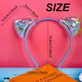 thumbnail image 2 of Juego de 8 Uds de diademas con orejas de gato bonitas para niñas, diademas de plástico para diademas con orejas de gato transparentes antideslizantes, arena movediza, 2 of 5