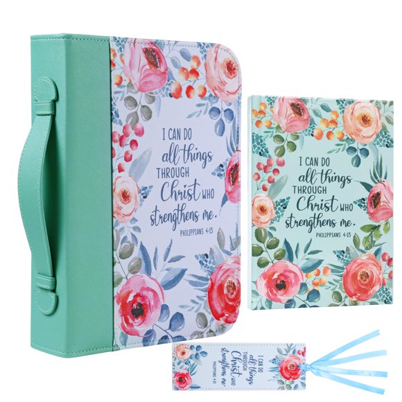 Set de Funda para Biblia Faithful Hers de Cuero PU con Cuaderno