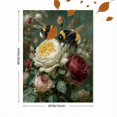 thumbnail image 3 of Bumblebee Rose Canvas Cottagecore Rustic Botanical Nature Wall Art, 3 of 8