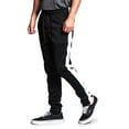 thumbnail image 4 of G-Style USA Men's Hip Hop Slim Fit Track Pants - Athletic Jogger Side Striped - Black/White - Small, 4 of 5
