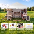 thumbnail image 5 of CROWN SHADES 10X10 Comercial Instant Canopy Pop Up Tent with Center Lock 4 Sidewalls Sto'N Go Bag White, 5 of 10