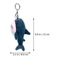 thumbnail image 2 of KAKOWELY Llavero de peluche de tiburón, llavero de peluche con abalorio de animal de peluche para cartera, bolso, mochila, 2 of 4