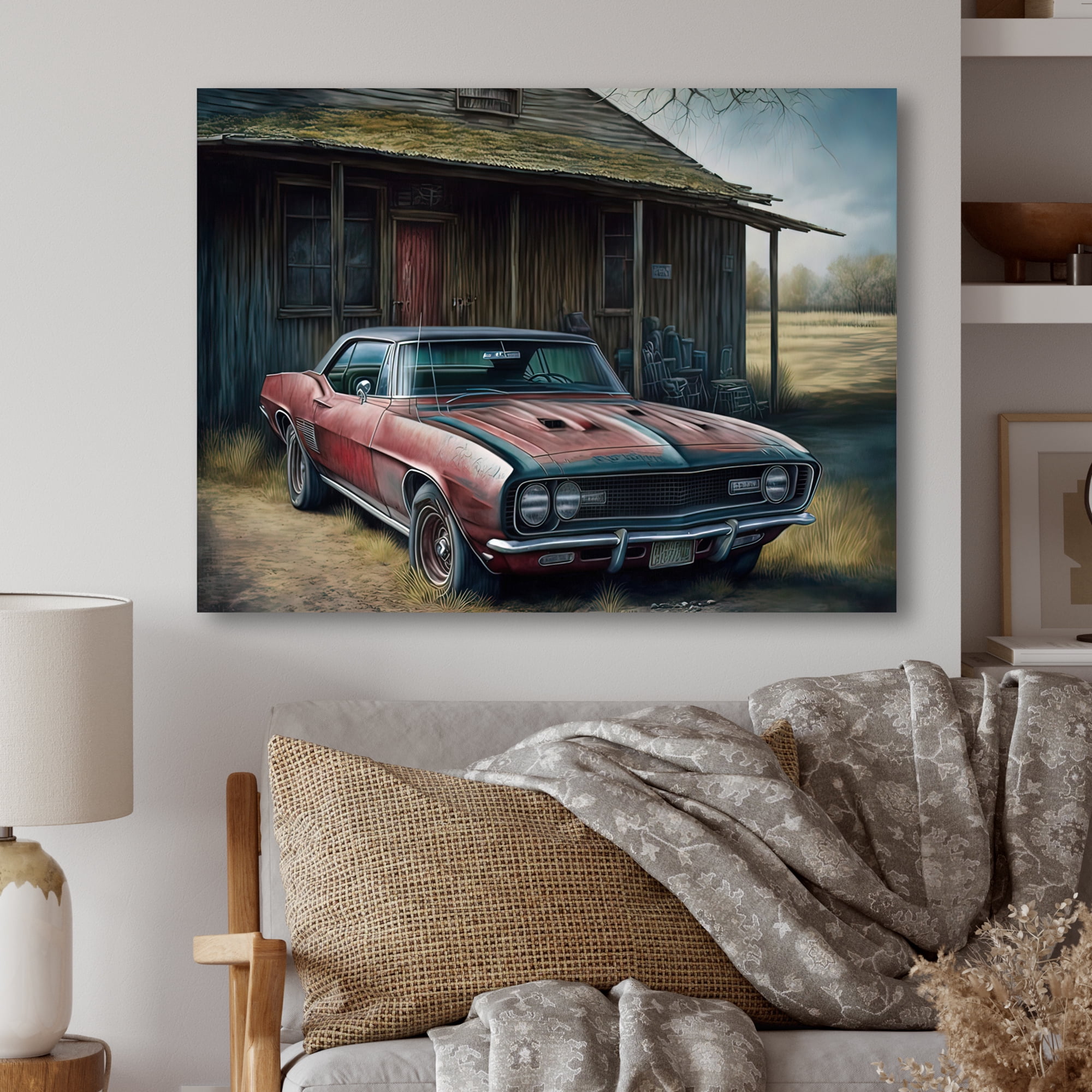 Designart Camero In Barn III Canvas Wall Art