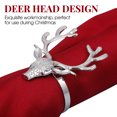 thumbnail image 4 of EeaseCA 4Pcs Christmas Deer Head Design Napkin Rings Alloy Napkin Holder Party Decor, 4 of 7