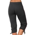 thumbnail image 4 of SDNall Womens Capris for Summer Summer High Waisted Solid Color Matching Slim Fitting Yoga Gym Pants Joggers for Women (Black, Sizes S-XXXL), 4 of 9