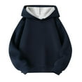 thumbnail image 2 of Cethrio Girls Cotton Hoodies, Casual Long Sleeve Pullover Loose Fit Sweatshirts for Girl Navy Size 9-10 T, 2 of 3