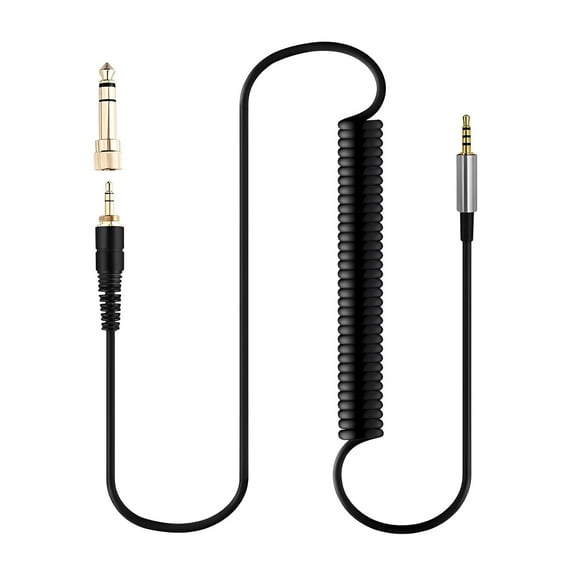 6.35mm Adapter 3.5mm to 2.5mm OFC Spring Cable 9.8ft Compatible with AKG JBL DENON Senns Creative Beyer DT240pro Y50 PXC550 K545 Y400BT LIVE2 Mixer DJ Headphones