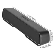 Bluetooth Soundbar with RGB Lights, 20W Home Theater Speaker, 4 Dynamic Light Modes, Built-in 2000mAh Battery, Compatible with TV, PC, Phone, Tablet