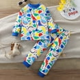 thumbnail image 2 of Bjutir Toddler Boys Dinosaur Print Pajamas Set Cute Long Sleeve Tops And Pants 2Pcs Child Kids Sleepwear Yellow Size 4-5 Years, 2 of 3