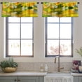 thumbnail image 4 of LALILO Kitchen Curtain Valance Colorful Autumn Leaves Water Rod Pocket Window Curtain 52"x 18" Set of 2, 4 of 7