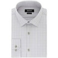 thumbnail image 3 of DKNY Men’s Classic/Regular Fit Stretch Check Dress Shirts, Purple Ash, 17.5X34-35, 3 of 5