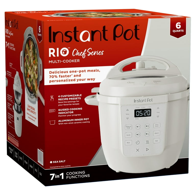 Instant Pot 6Qt RIO Chef Series 7-in-1 Multi-Cooker, Pressure