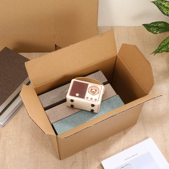 SHINYPASING 5 Pcs Small Moving Boxes Light Brown for Storage Solutions