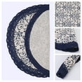 thumbnail image 5 of Rustic Placemats Set of 6  Placemats for Dining Table Decor Indoor Outdoor Washable Kitchen Table Mat with Lace Trim Blue Porcelain 15inch, 5 of 6