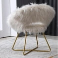 thumbnail image 3 of Roundhill Furniture Slatina Bucket Chair, Off-White, 3 of 9