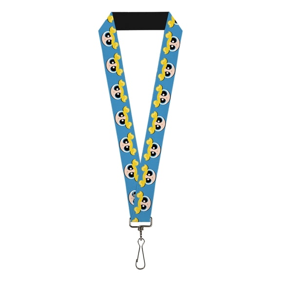 Warner Bros. Animation Lanyard, The Powerpuff Girls Bubbles Face Close Up Blue, Elastic