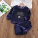 thumbnail image 1 of Juego de pijama para niños, niñas y niños pequeños, abrigo de dinosaurio de franela cálida, chándal para el hogar de 1 a 6 años, Invierno, 1 of 4