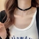 thumbnail image 2 of Gargantilla de cuero PU, hippie boho, collar de gargantilla negra con capas de cuero sintético, regalo de joyería para mujeres, niñas, 2 of 5
