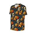 thumbnail image 2 of Rocae Halloween Skull for Breathable Men's Baseball T-Shirt Fashionable Casual Baseball Jersey, Moisture-wicking Sportswear XX-Large, 2 of 9