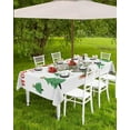 thumbnail image 3 of Christmas Cactus Outdoor Tablecloth - 54x80 Inch Rectangle Dining Table Cover, Green Xmas Tree Balls Waterproof Outdoor Table Cloth with Umbrella Hole & Zipper for Picnic/Patio/Party, 3 of 5
