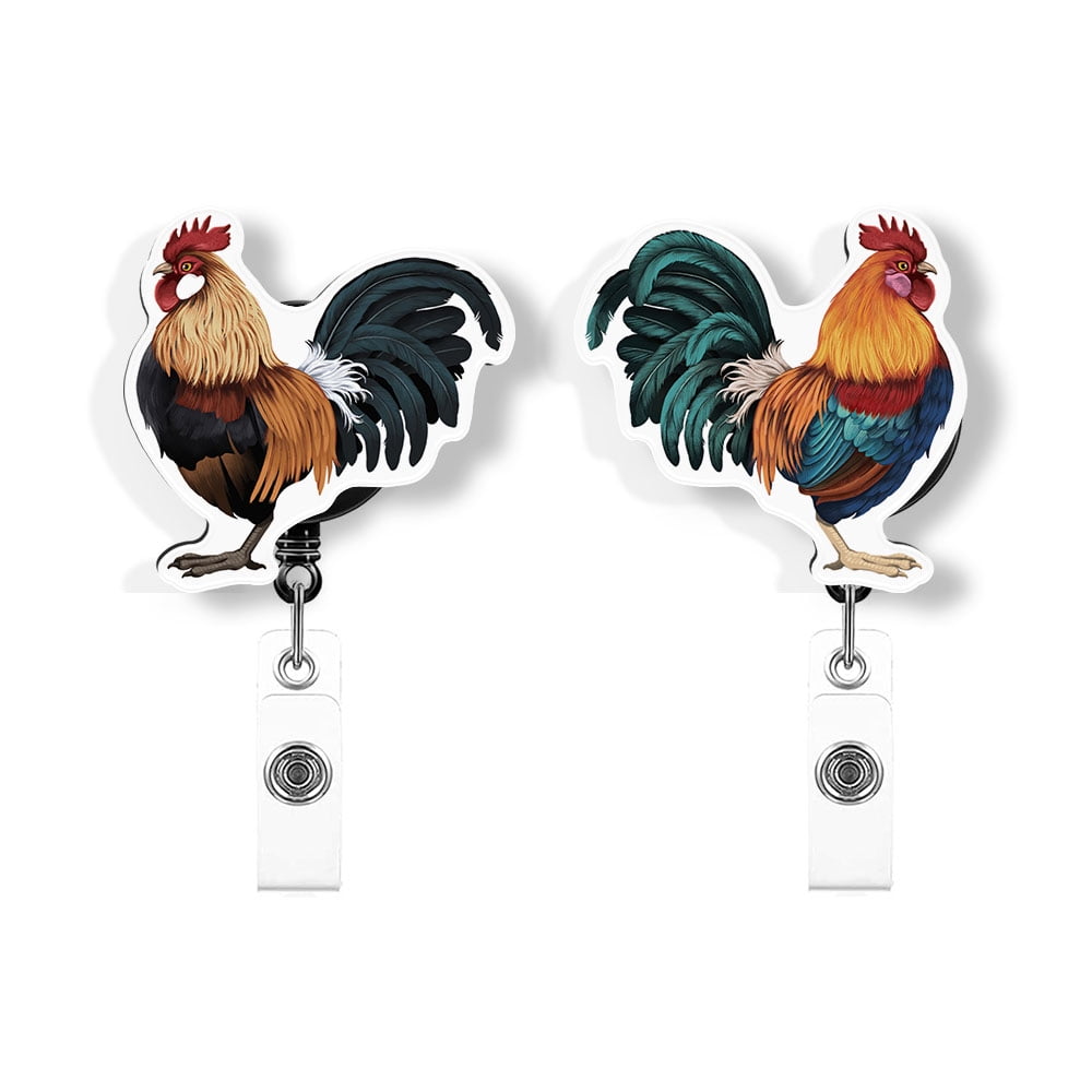 WIRESTER Set 2pcs Design Acrylic Key Card Holder Belt Clip Reel Id