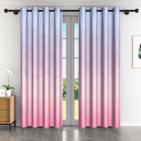 Lfeey Boho Floral Blackout Curtains for Living Room, Room Darkening Window Drapes, Yellow, 42x72 in