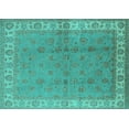 thumbnail image 1 of Ahgly Company Indoor Rectangle Oriental Turquoise Blue Industrial Area Rugs, 2' x 3', 1 of 4