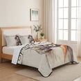 thumbnail image 5 of Twin XL Quilt Set 68''x98'', Happy Groundhog Day Lightweight Bedspread Coverlet Set with 2 Pillow Shams, Spring Carrot Funny Cute Animals Breathable All Season Quilt Bedding for Dorm/Guest Room, 5 of 9