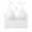 White, variant on YODETEY Double-Strap Convertible Sports Bra - Women's Ruched Sports Bras Padded Workout Tops Medium Support Crop Tops Wireless High-Support Yoga Sports Bra