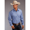 thumbnail image 3 of Stetson Pinpoint Blue Oxford Snap - Mens Shirt  - 11-001-0465-1023Bu, 3 of 3