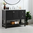 thumbnail image 2 of Elegant Decor Metropolis 42" Single Marble Top Bathroom Vanity in Black, 2 of 14