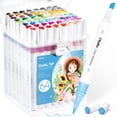 thumbnail image 1 of Marcadores de Colores Ohuhu 64 Colores con Punta Doble a Base de Agua, 1 of 9