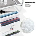 thumbnail image 4 of Drawer Rolling Storage Cart, Multipurpose Utility Cart Mobile Craft Cart w/Drawers & Wheels, Home Office School Tools Scrapbook Paper Organizer, 4 of 16