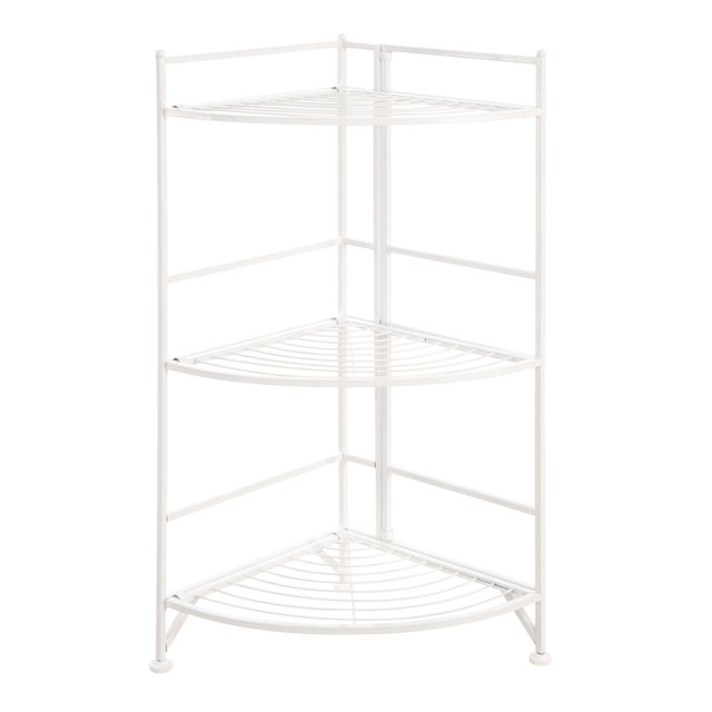 Estante de esquina de metal plegable Convenience Concepts 3 niveles S10-118