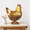 b11`Hen, variant on Bisitoy Easter Bunny Table Lamp - Wood Carving Animal Sculpture with Warm Glow, Farmhouse Decor