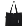 thumbnail image 5 of Mepaouo Canvas Tote Bag for Women Shoulder Handbag Top Handle Satchel Shopping Pack(Black), 5 of 6